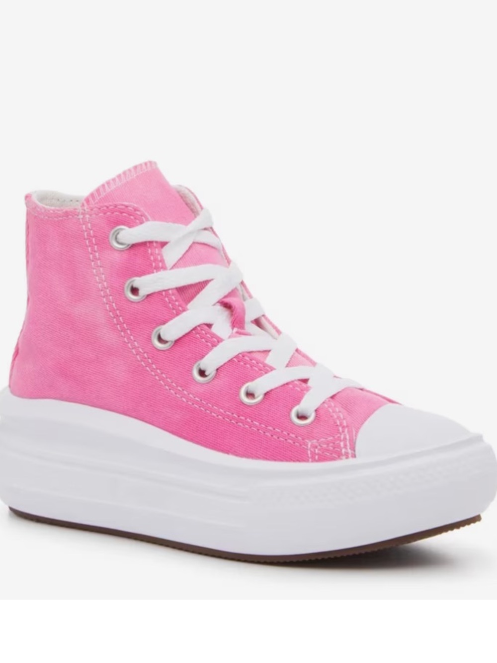 Converse Chuck Taylor All Star Kids Pink High-Top Platform Sneakers White Laces